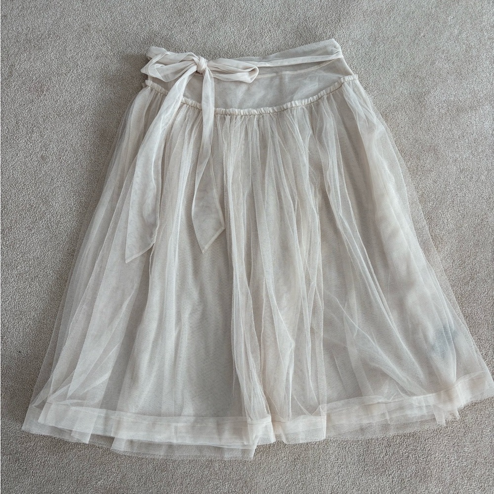 KIMCHI BLUE Sheer Tulle Midi Skirt